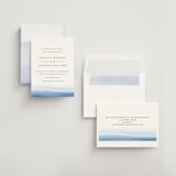 "Watercolour Stripe" - Save the Dates in Ocean by Bethan - Assembled