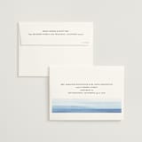 "Watercolour Stripe" - Save the Dates in Ocean by Bethan - FREE Recipient Addressing