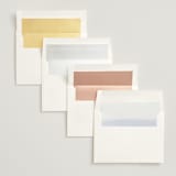 "Watercolour Stripe" - Save the Dates in Ocean by Bethan - Envelope Liner Options