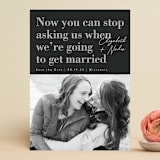 "Love and Laughs" - Save the Dates in Titanium by Corinne Malesic - Front