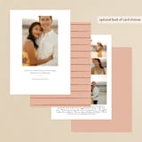 "Love and Laughs" - Save the Dates in Melon by Corinne Malesic - Back of Card Options