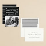 "Love and Laughs" - Save the Dates in Titanium by Corinne Malesic - Assembled