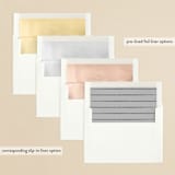 "Love and Laughs" - Save the Dates in Titanium by Corinne Malesic - Envelope Liner Options