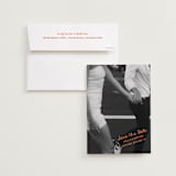 "Imprint" - Save the Dates in Tangerine by Jelena Vuletic - Save the Date with Envelope