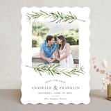 "Simple Sprigs" - Save the Dates in Cloud by Erin Deegan - Front