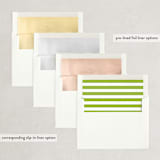 "Simple Sprigs" - Save the Dates in Cloud by Erin Deegan - Envelope Liner Options