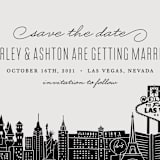 "Big City - Las Vegas" - Save the Dates in Light Taupe by Hooray Creative - Detail