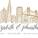 "Skyline - San Francisco" - Save the Dates in Gold Coast by Abby Munn - Detail