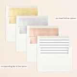 "No Nonsense" - Save the Dates in Lily by Ashley Rosenbaum - Envelope Liner Options