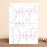 "Curated" - Save the Dates in Amethyst by Ashley Rosenbaum - Front