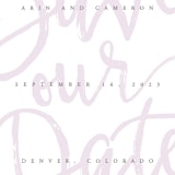 "Curated" - Save the Dates in Amethyst by Ashley Rosenbaum - Detail
