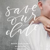 "Chalkboard" - Save the Dates in Cloud by Haley Warner - Detail