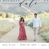 "Biggest Date Ever" - Save the Dates in Dove White by Kate Ross - Detail