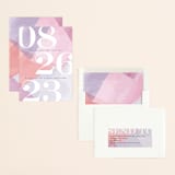 "wash of color" - Save the Dates in Lilac by Karidy Walker - Assembled