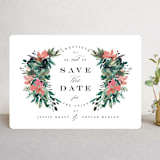 "Painted Laurel" - Save the Dates in Peach by Lori Wemple - Front