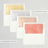 "Painted Laurel" - Save the Dates in Peach by Lori Wemple - Envelope Liner Options