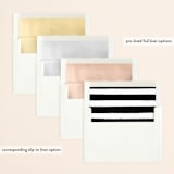 "Scripted Note" - Save the Dates in Snow by Lehan Veenker - Envelope Liner Options