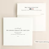 "Kiss + Kiss" - Save the Dates in Cream by Penelope Poppy - FREE Recipient Addressing