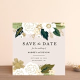 "Classic Floral" - Save the Dates in Cream by Alethea and Ruth - Front