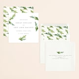"Simple Pine Branches" - Save the Dates in Vanilla by Mere Paper - Assembled