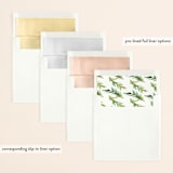 "Simple Pine Branches" - Save the Dates in Vanilla by Mere Paper - Envelope Liner Options