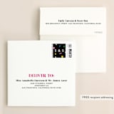 "BOOM Pop the Champagne" - Save the Dates in Raspberry by Erika Firm - FREE Recipient Addressing