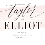 "Effervescent" - Save the Dates in Blush by Kristie Kern - Detail