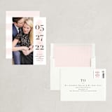 "Tall" - Save the Dates in Blush by Lea Delaveris - Assembled