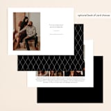 "Contemporary Script" - Save the Dates in Silk by Shannon Chen of Four Wet Feet Studio - Back of Card Options