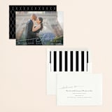 "Contemporary Script" - Save the Dates in Silk by Shannon Chen of Four Wet Feet Studio - Assembled