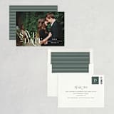 "Stacked Serif" - Save the Dates in Cream by Lauren Chism - Assembled
