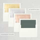 "Stacked Serif" - Save the Dates in Cream by Lauren Chism - Envelope Liner Options