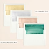 "Simply Us" - Save the Dates in Forest by Jessica Maslyn - Envelope Liner Options