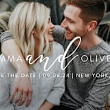 "Simply Written" - Save the Dates in Starlight by Jessica Voong - Detail