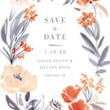 "Fancy Florals" - Save the Dates in Hibiscus by Morgan Ramberg - Detail