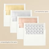 "Jot It Down" - Save the Dates in Pearl by Owl and Toad - Envelope Liner Options