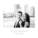 "Minimal Romance" - Save the Dates in Cloud by Playground Prints - Detail