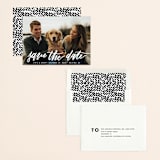 "Lettered bliss" - Save the Dates in Silk by Stacey Meacham - Assembled
