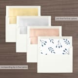 "Serenity" - Save the Dates in Nigella by Lehan Veenker - Envelope Liner Options