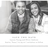 "Benson" - Save the Dates in Forest by Megan Davis - Detail
