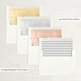 "Eloquence" - Save the Dates in Vanilla by Kimberly FitzSimons - Envelope Liner Options