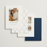 "Funky Names" - Save the Dates in Navy by Phrosné Barwood - Back of Card Options