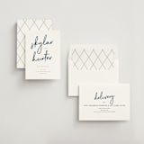 "Funky Names" - Save the Dates in Navy by Phrosné Barwood - Assembled