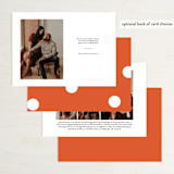 "The Exclamation" - Save the Dates in Persimmon by Yours Madly - Back of Card Options