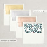 "Blooms + Berries" - Save the Dates in Guava by Lori Wemple - Envelope Liner Options