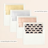 "Modern Love" - Save the Dates in Blush by Morgan Kendall - Envelope Liner Options