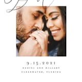 "Casual Script" - Save the Dates in Snow by Pink House Press - Detail