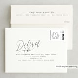 "Casual Script" - Save the Dates in Snow by Pink House Press - FREE Recipient Addressing