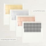"All About that Date" - Save the Dates in Opal by Hooray Creative - Envelope Liner Options