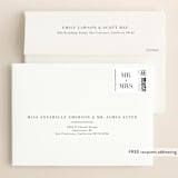 "Stacked Initials" - Save the Dates in Night by Ashley Lopez - FREE Recipient Addressing